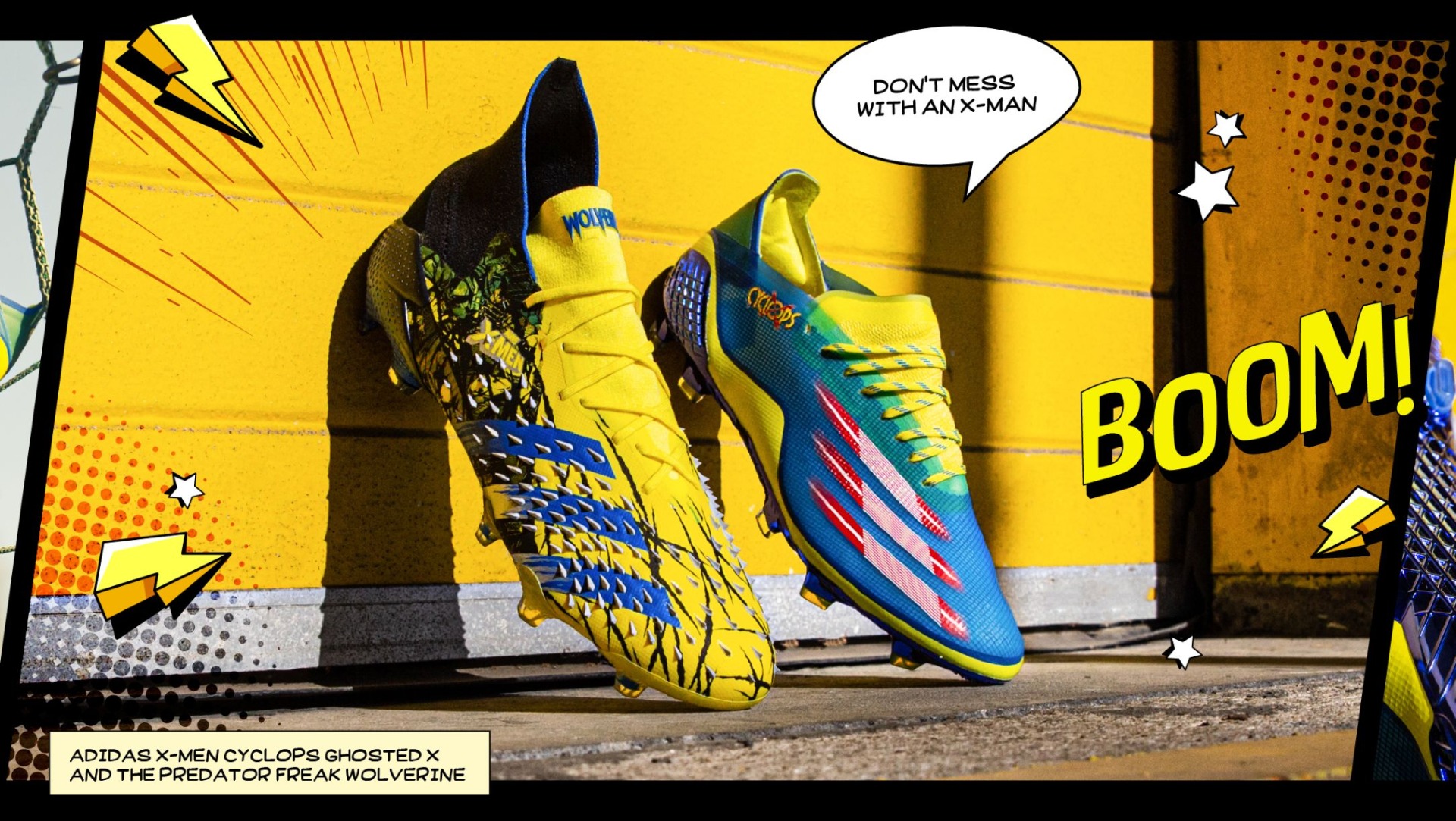 Wolverine en Cyclops komen tot leven in het adidas X Marvel Pack