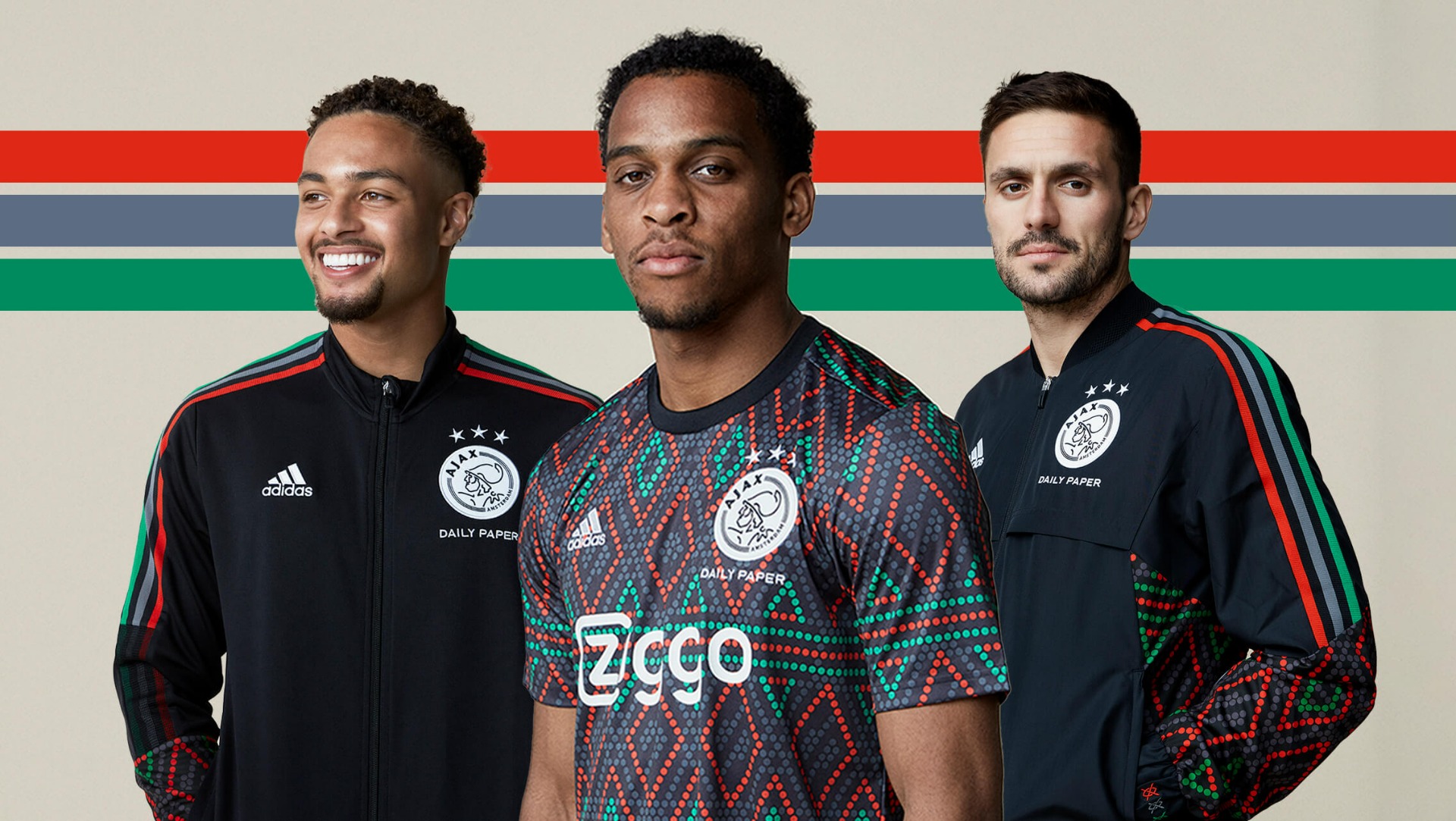 Voici la nouvelle collection Ajax X Daily Paper Pre-Match & Culture Wear