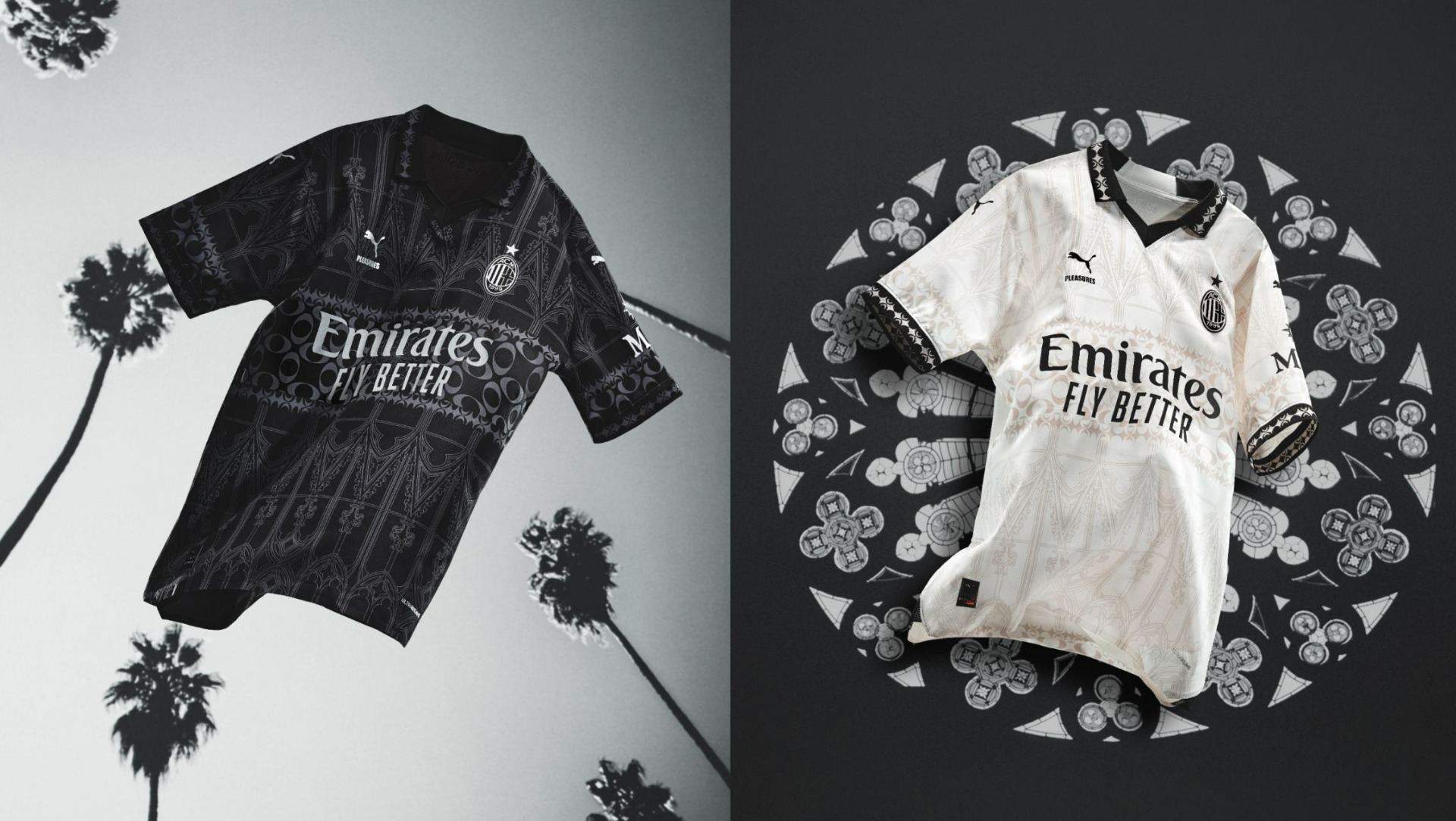 Vintage AC Milan x Pleasures collectie blinkt uit in streetwear designs