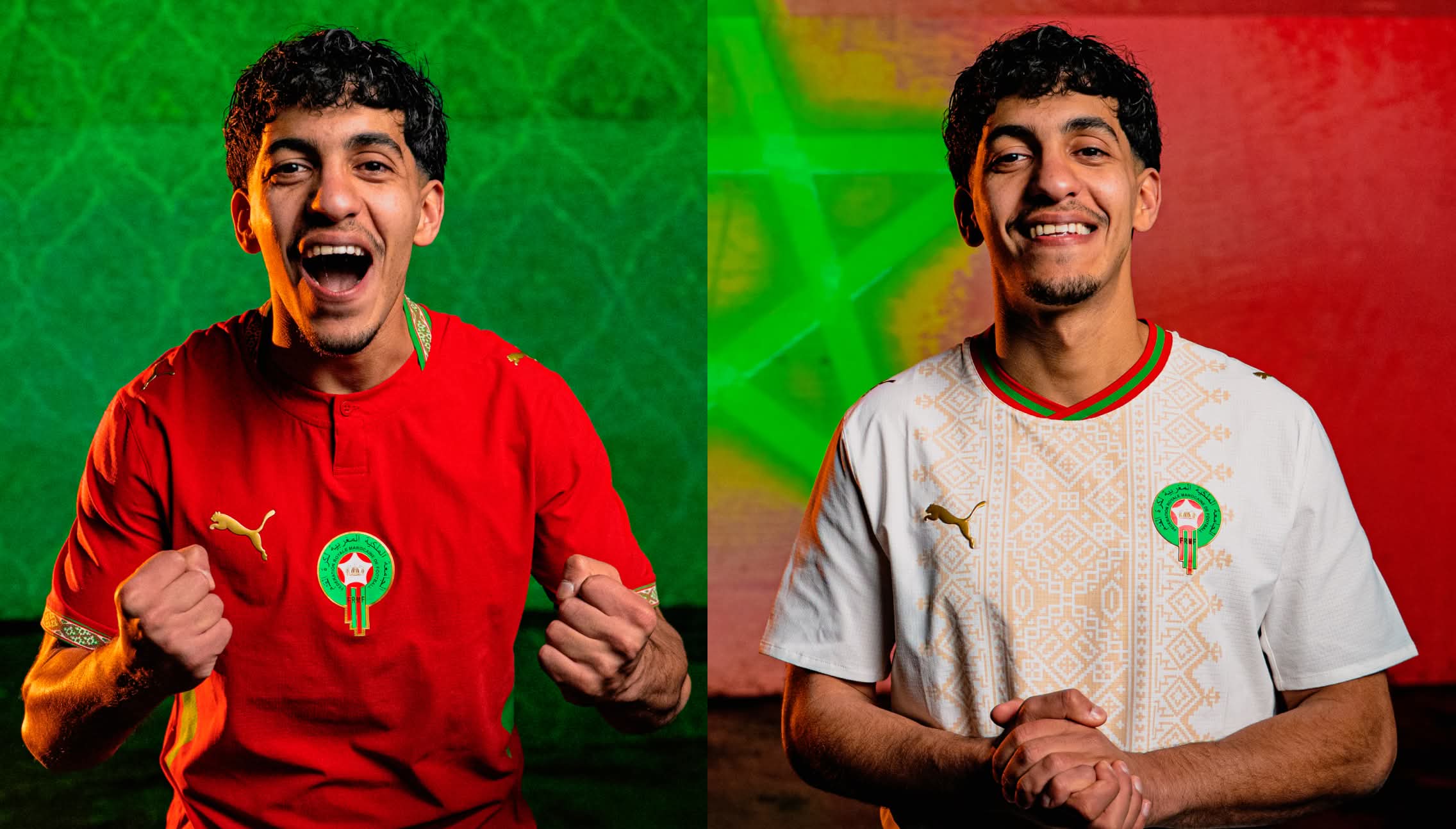 La culture et la passion s'unissent, voici le maillot PUMA Maroc Home & Away 2026-2028