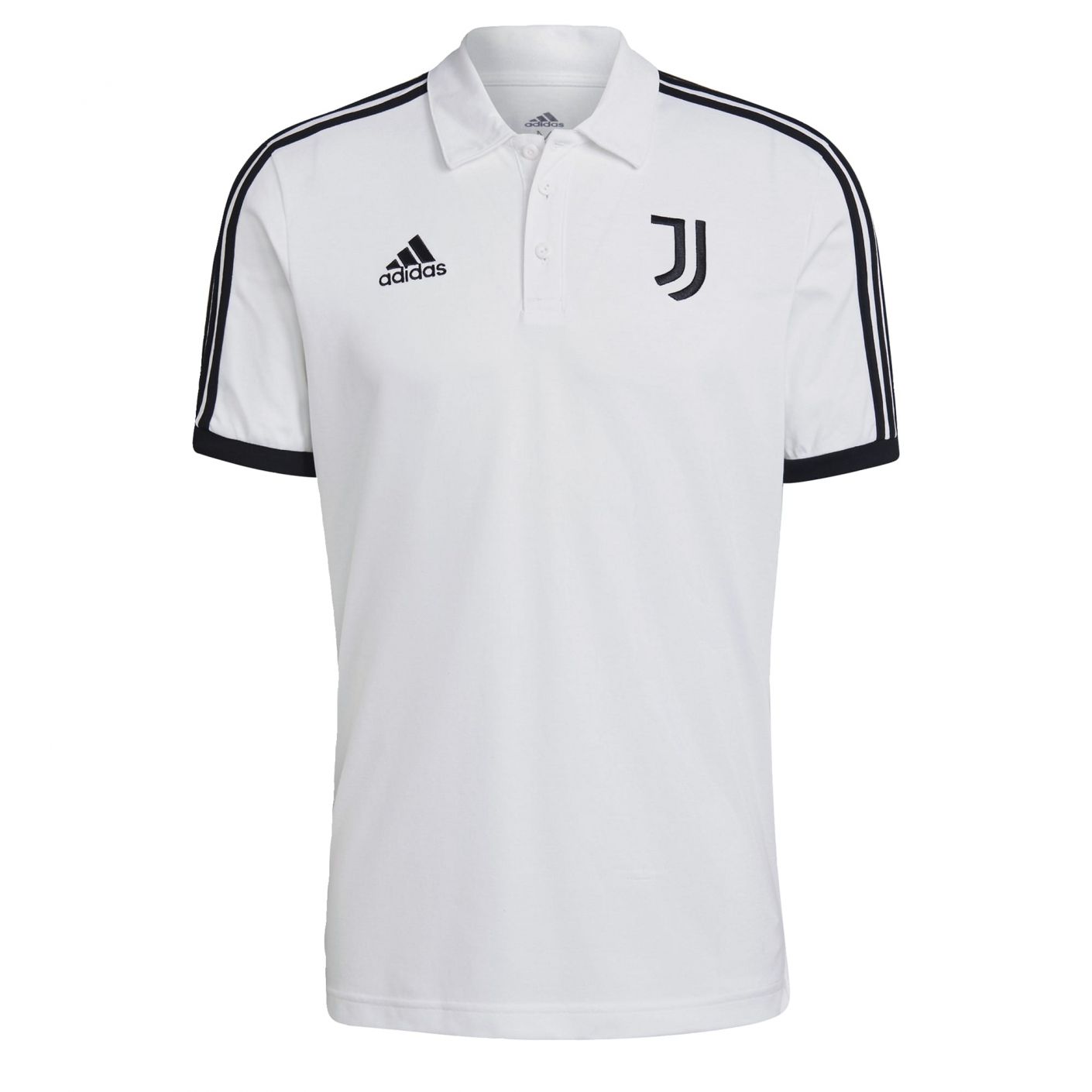 adidas Juventus Polo 2021-2022 Wit Zwart - Voetbalshop.be