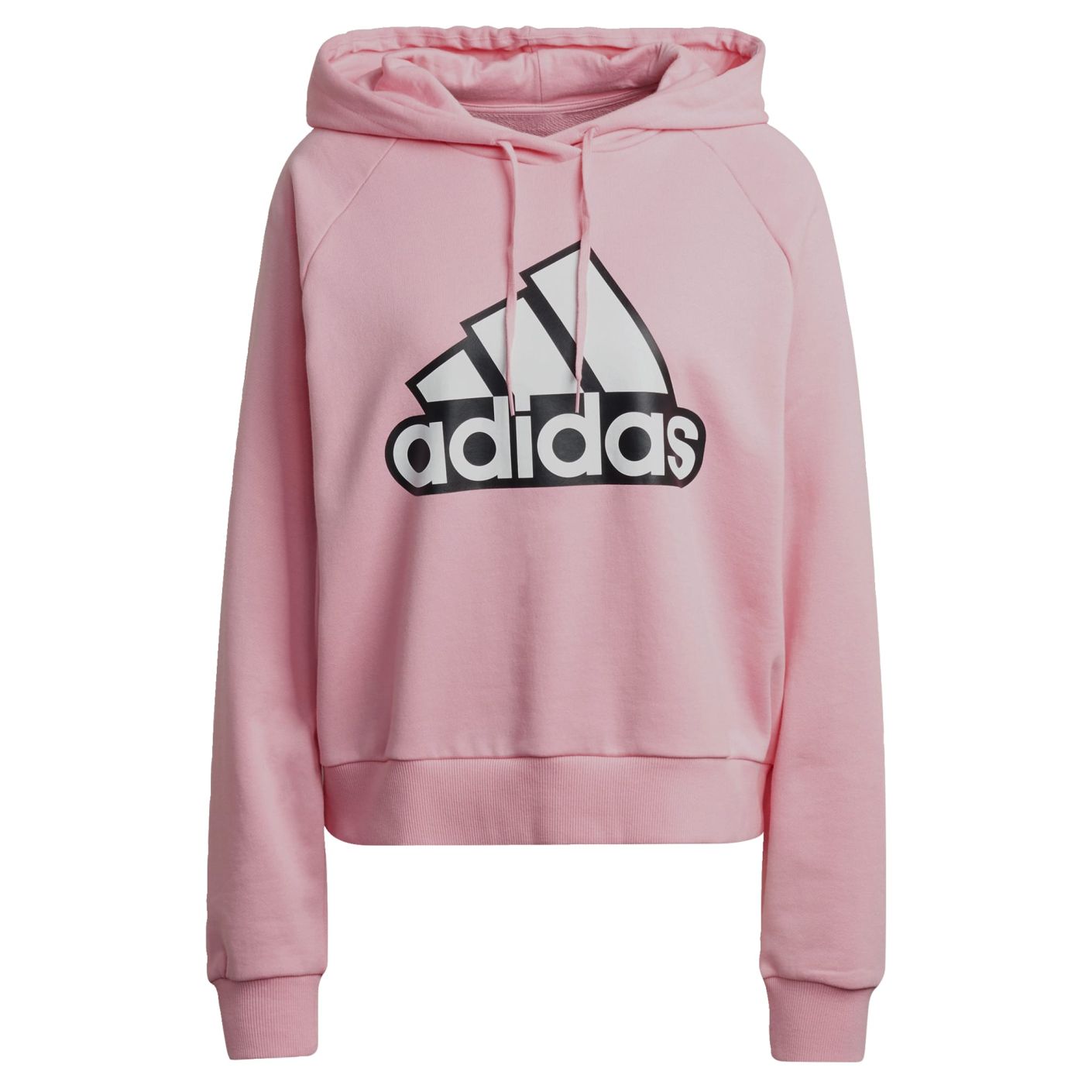 adidas Essentials Outlined Logo Hoodie Dames Roze - Voetbalshop.be