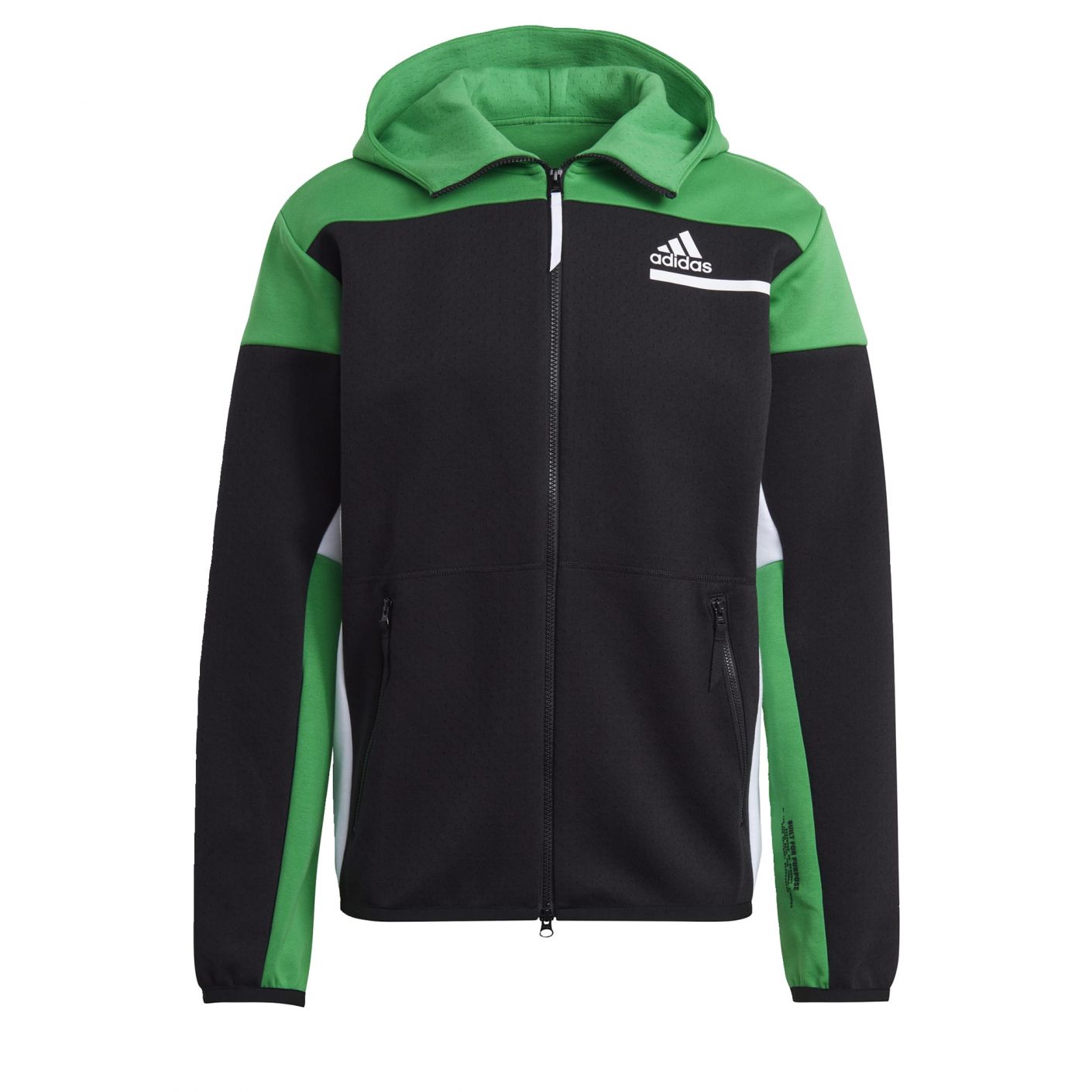 adidas Z.N.E. Full-Zip Hoodie Zwart Groen - Voetbalshop.be