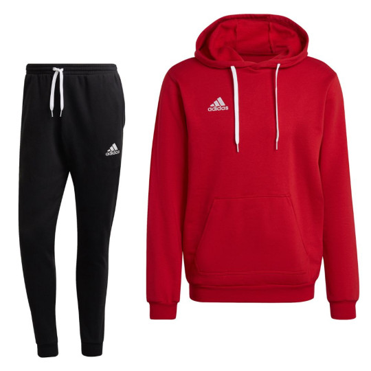 adidas Entrada 22 Sweat Survêtement à Capuche Rouge Noir Blanc