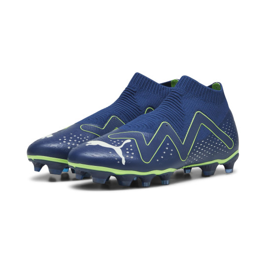 PUMA Future Match+ Veterloze Gras / Kunstgras Voetbalschoenen (MG) Donkerblauw Wit Felgroen