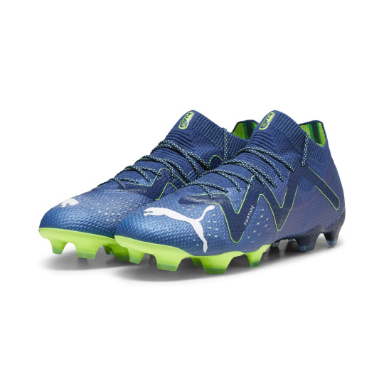 PUMA Future Ultimate Gras / Kunstgras Voetbalschoenen (MG) Donkerblauw Wit Felgroen