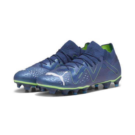 PUMA Future Pro Gras / Kunstgras Voetbalschoenen (MG) Donkerblauw Wit Felgroen