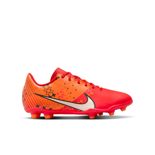 Nike Mercurial Vapor 15 Club MDS Gras / Kunstgras Voetbalschoenen (MG) Kids Felrood Oranje Zwart Wit