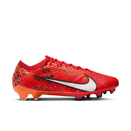 Nike Zoom Mercurial Vapor 15 Elite MDS Gras Voetbalschoenen (FG) Felrood Oranje Zwart Wit