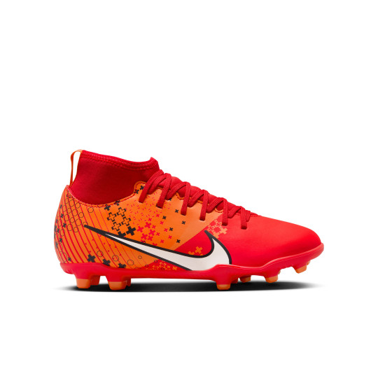 Nike Mercurial Superfly 9 Club MDS Gras / Kunstgras Voetbalschoenen (MG) Kids Felrood Oranje Zwart Wit