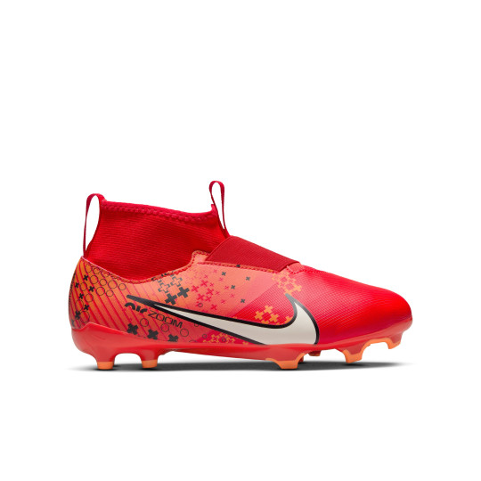Nike Zoom Mercurial Superfly 9 Academy MDS Gras / Kunstgras Voetbalschoenen (MG) Kids Felrood Oranje Zwart Wit