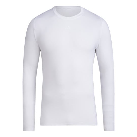 adidas Techfit Sous-Maillot Manches Longues Blanc