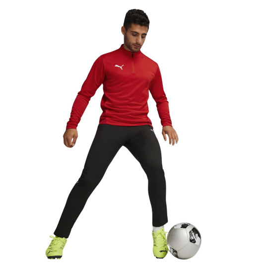 PUMA teamGOAL Survêtement 1/4-Zip Rouge Noir Blanc