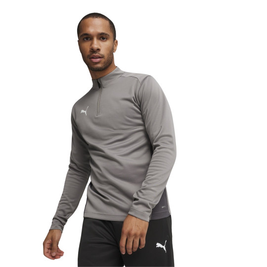 PUMA teamGOAL Haut d'Entraînement 1/4-Zip Gris Blanc