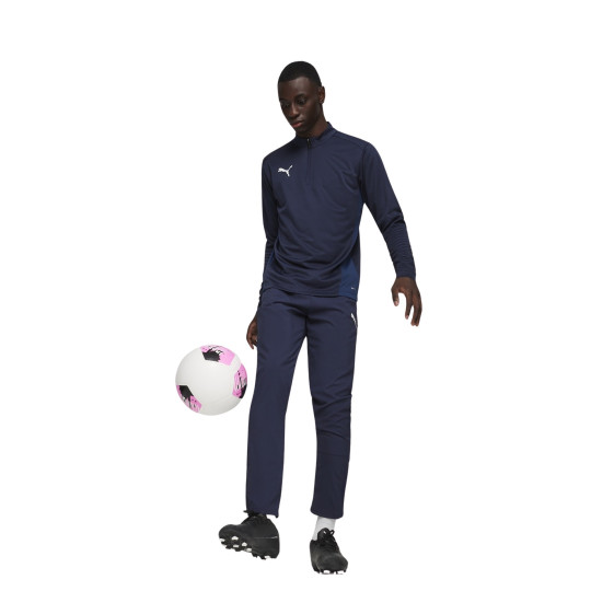 PUMA teamGOAL Survêtement 1/4-Zip Bleu Foncé Blanc