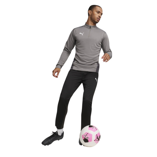 PUMA teamGOAL Survêtement 1/4-Zip Gris Noir Blanc