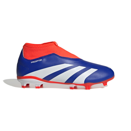 adidas Predator League Sans Lacets Gazon Naturel Chaussures de Foot FG Bleu Blanc Rouge Voetbalshop.be