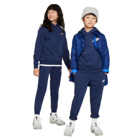 Nike Sportswear Club Fleece Hoodie Trainingspak Kids Donkerblauw Wit