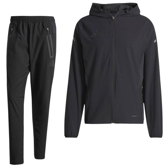 adidas Tiro 25 Vis Tech Pro Survêtement à Capuche Full-Zip Noir Gris Foncé