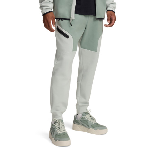 Under Armour Unstoppable Fleece Pantalon de Jogging Gris Vert Menthe Noir