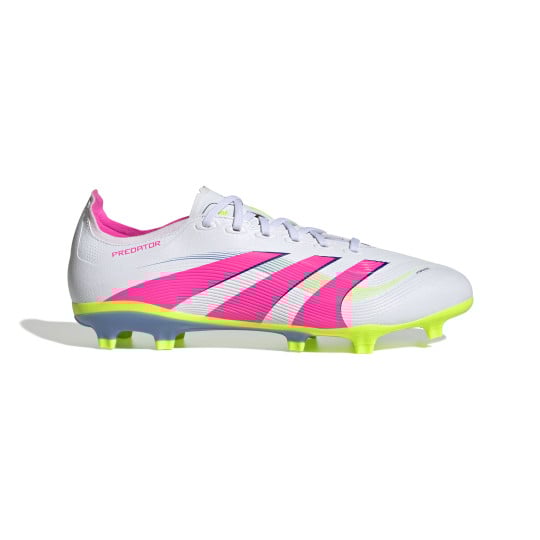 adidas Predator League Gras / Kunstgras Voetbalschoenen (MG) Wit Roze Neongeel