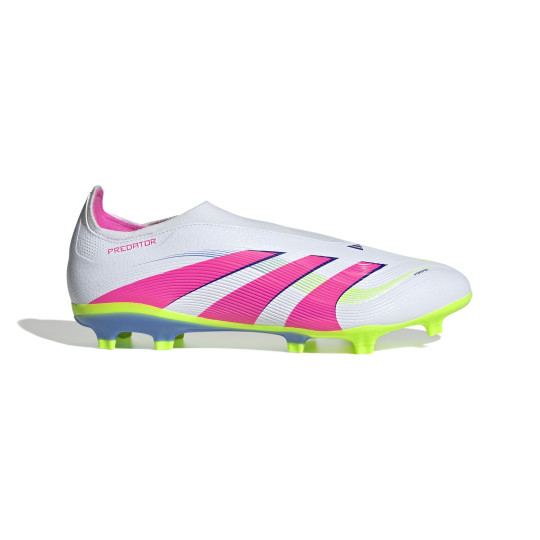 adidas Predator League Veterloze Gras / Kunstgras Voetbalschoenen (MG) Wit Roze Neongeel