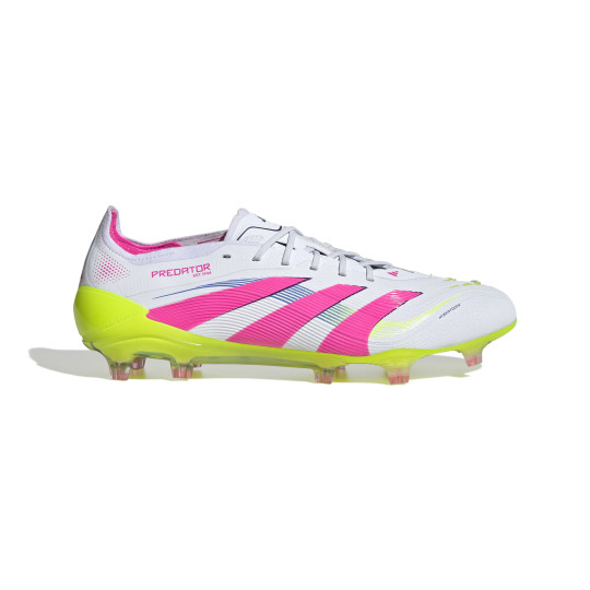 adidas Predator Elite Gras Voetbalschoenen (FG) Wit Roze Neongeel