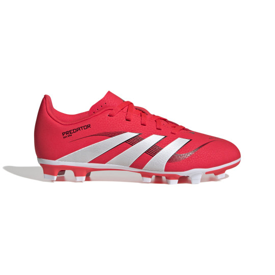 adidas Predator Club Gazon Naturel Gazon Artificiel Chaussures de Foot (MG) Enfants Rouge Blanc Noir