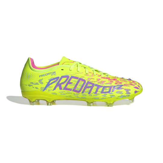 adidas Predator Pro Gazon Naturel Chaussures de Foot (FG) Néon Jaune Bleu Rose
