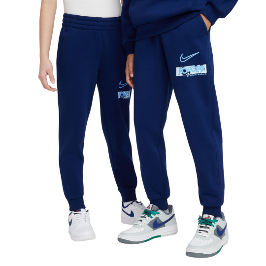 Nike Erling Haaland Club Fleece Pantalon de Jogging Enfants Bleu Foncé Bleu Clair