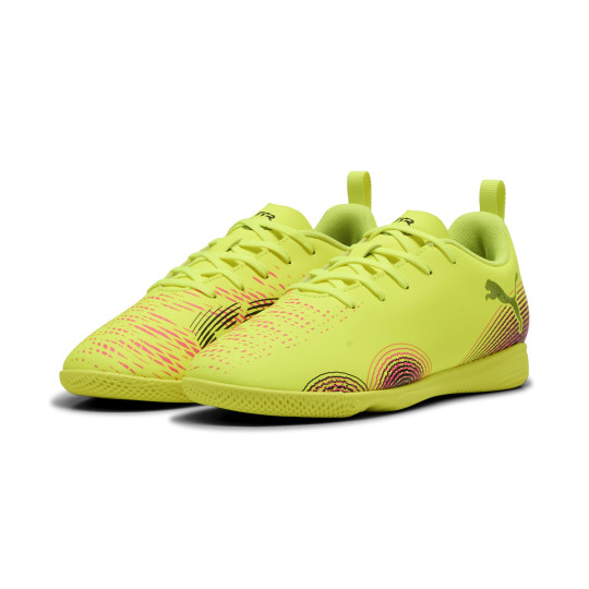 PUMA Future 8 Play Zaalvoetbalschoenen (IN) Kids Geel Zwart Roze