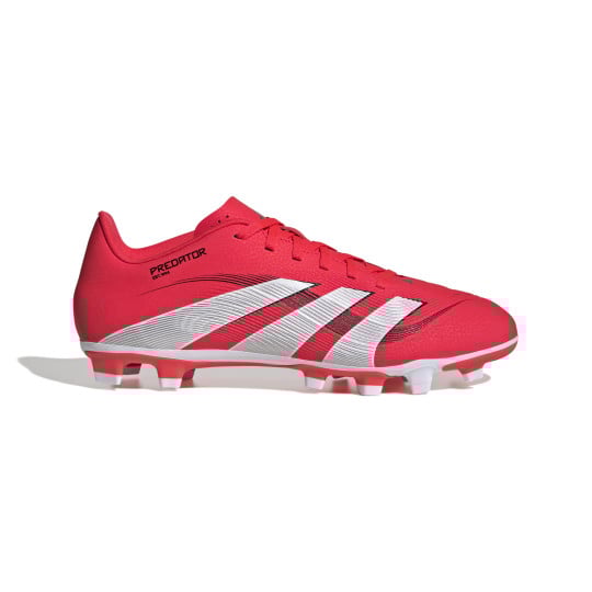 adidas Predator Club Gazon Naturel Gazon Artificiel Chaussures de Foot (MG) Rouge Blanc Noir