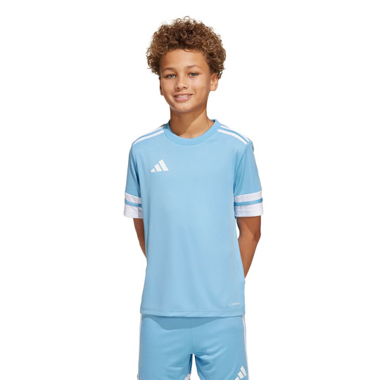 adidas Squadra 25 Maillot de Foot Enfants Bleu Clair Blanc
