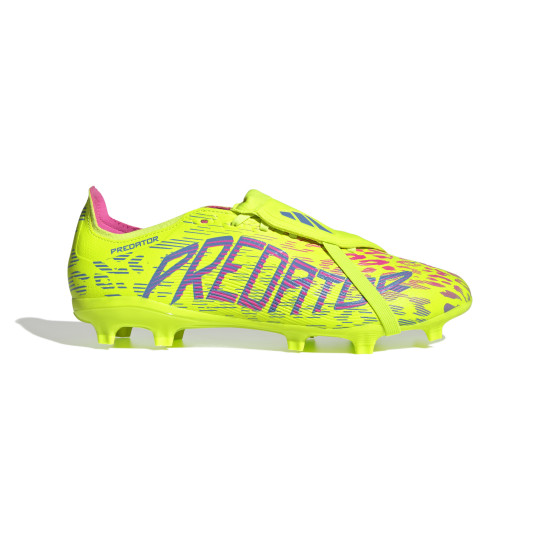 adidas Predator League FT Gras / Kunstgras Voetbalschoenen (MG) Neongeel Blauw Roze
