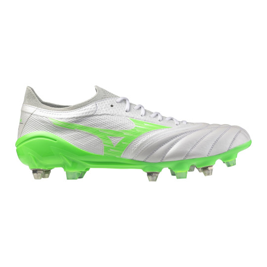 Mizuno Morelia Neo IV Beta Elite IJzeren-Nop Voetbalschoenen (SG) Zilver Felgroen