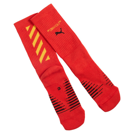 PUMA AC Milan X Off-White Crew Chaussettes de Foot Rouge Jaune