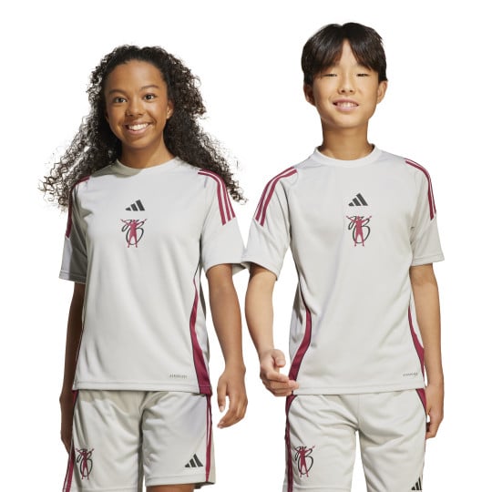 adidas Jude Bellingham Trainingsshirt Kids Lichtgrijs Zwart Donkerroze