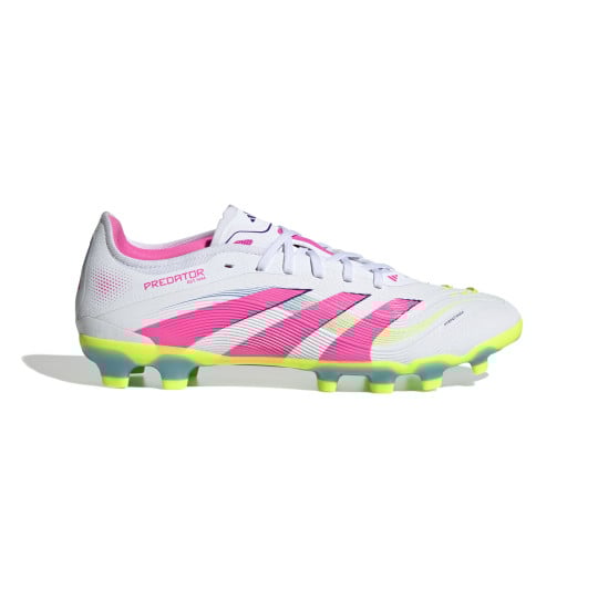 adidas Predator Pro Gras / Kunstgras Voetbalschoenen (MG) Wit Roze Neongeel