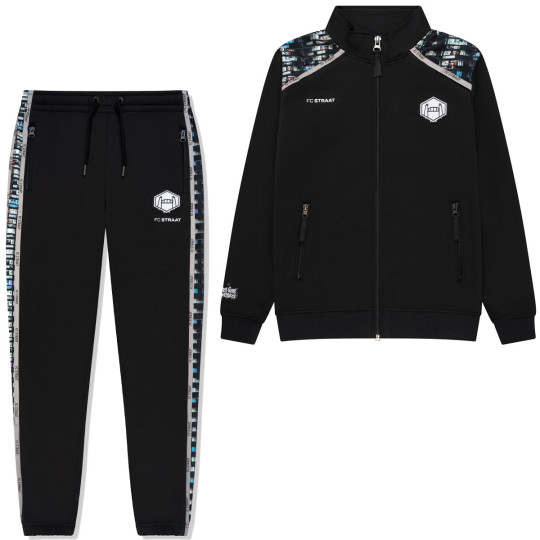 Touzani Damascus Alpine Survêtement Full-Zip Enfants Noir Blanc