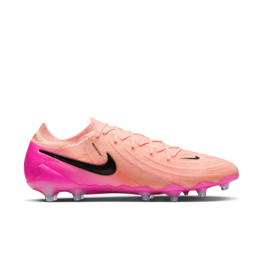 Nike Phantom GX II Elite Kunstgras Voetbalschoenen (AG) Zalmroze Felroze Zwart
