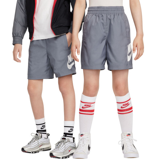 Nike Sportswear Club Short Woven Enfants Gris Blanc