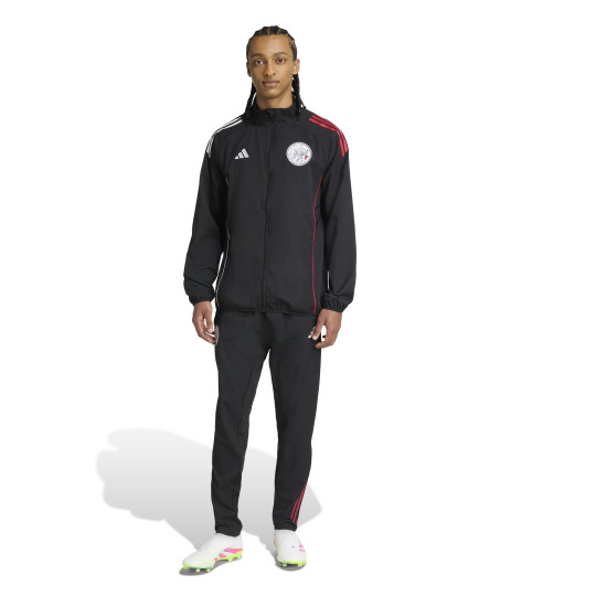 adidas Ajax Présentation Survêtement Full-Zip 2025-2026 Noir Blanc Rouge