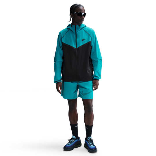 Nike Tech Sportswear Windrunner Jack Turquoise Zwart