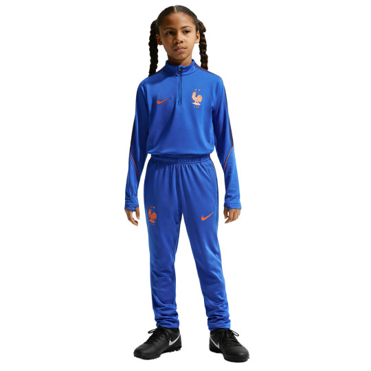 Nike Frankrijk Strike Trainingspak 1/4-Zip 2026-2028 Kids Donkerblauw Brons