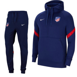 Nike Atletico Madrid Travel Fleece Survetement 2021 2022 Bleu Blanc Voetbalshop.be
