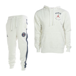 Nike Jordan X Paris Saint Germain Fleece Hoodie Trainingspak 2021 2022 Grijs Donkerblauw Voetbalshop.be