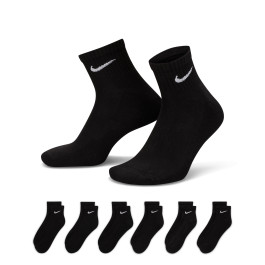 Chaussettes de sport rembourrees Nike Everyday lot de 6 noires et blanches Voetbalshop.be