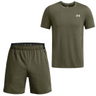 Ensemble d'entraînement Under Armour Vanish Seamless, vert foncé, blanc
