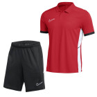 Ensemble d'entraînement Nike Academy 25 Polo pour Enfants, rouge et noir
