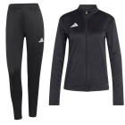 Survêtement adidas Entrada 26 à fermeture éclair intégrale pour Femmes, noir et blanc
